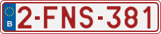 License plate of Belgium, Regular plates (2010)