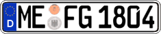 German license plate, Regular plates