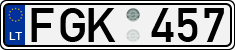 License plate of Lithuania, Cars