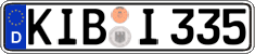 German license plate, Regular plates