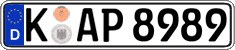 German license plate, Regular plates