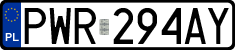 License plates of Poland, Regular car plates