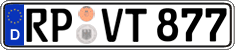 German license plate, Regular plates