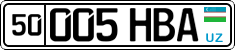 License plate of Uzbekistan, Organizations