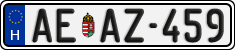 license plates of Hungary, Regular plates (2022)