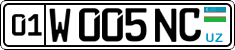 License plate of Uzbekistan, Private owners