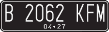 License plate of Indonesia, Regular plates