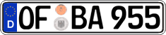 German license plate, Regular plates