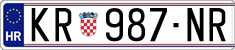 License plate of Croatia, Regular plates