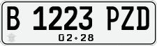 License plate of Indonesia, Regular plates