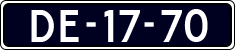License plate of the Netherlands, Imported oldtimers (cars)