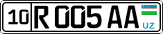 License plate of Uzbekistan, Private owners