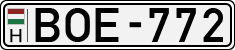 license plates of Hungary, Cars (1990)