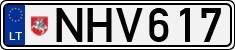 License plate of Lithuania, Cars