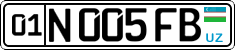 License plate of Uzbekistan, Private owners