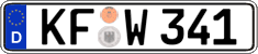 German license plate, Regular plates