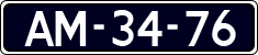 License plate of the Netherlands, Imported oldtimers (cars)