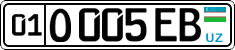 License plate of Uzbekistan, Private owners