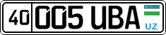License plate of Uzbekistan, Organizations