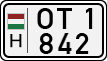license plates of Hungary, Oldtimers (1990)