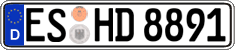German license plate, Regular plates