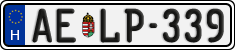 license plates of Hungary, Regular plates (2022)