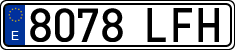 License plates of Spain, Ordinary (2000)