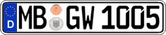 German license plate, Regular plates