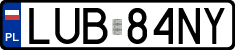 License plates of Poland, Regular car plates