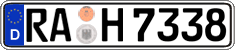 German license plate, Regular plates
