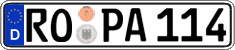 German license plate, Regular plates