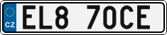 License plate of the Czech Republic, Electric vehicles
