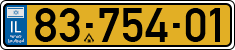 License plate of Israel, Regular plates
