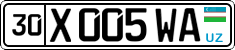 License plate of Uzbekistan, Private owners