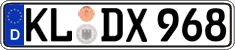 German license plate, Regular plates