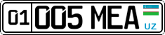License plate of Uzbekistan, Organizations