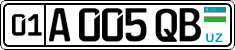 License plate of Uzbekistan, Private owners