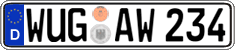 German license plate, Regular plates