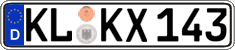 German license plate, Regular plates