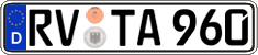 German license plate, Regular plates