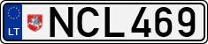 License plate of Lithuania, Cars