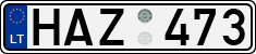 License plate of Lithuania, Cars