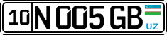 License plate of Uzbekistan, Private owners