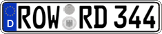 German license plate, Regular plates