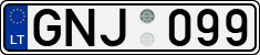 License plate of Lithuania, Cars