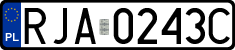 License plates of Poland, Regular car plates