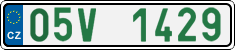 License plate of the Czech Republic, Oldtimers (2001)