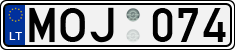 License plate of Lithuania, Cars