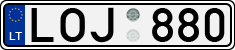 License plate of Lithuania, Cars