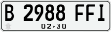 License plate of Indonesia, Regular plates